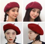 Lafefe Wool Beret - Claret (Autumn/Winter Retro)