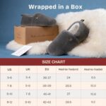 EverFoams Women's Fuzzy Faux Wool Non-slip House Shoes