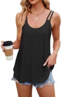 iChunhua Swing Eyelet Scoop Neck Camisole for Women
