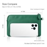 befen Small Leather Clutch Bag - Forest Green