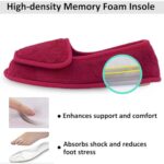 Git-up Diabetic Memory Foam Adjustable Slippers, Women