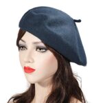 ZLYC Wool Beret Hat Classic Solid Color for Women