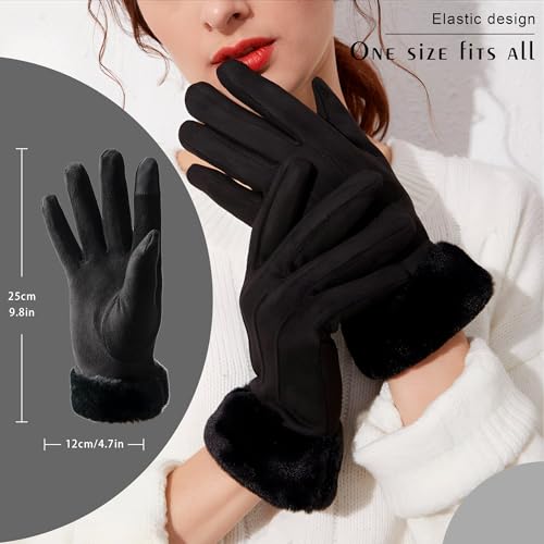 Vagasi Women Touch Screen Winter Gloves - Fleece Lined