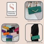 SwankySwans Leona Faux Suede Clutch Bag