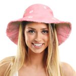 TOSKATOK Ladies UPF 50+ Cotton Bucket Hat with Daisy Motifs