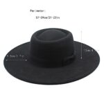 VASANA Black Wide Brim Fedora with Bow for Women/Girls