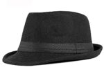 Unisex Classic Felt Trilby Hat - Black