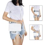 White Leather Crossbody Phone Purse & Clutch Wallet