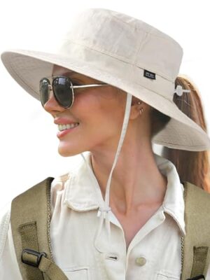 FURTALK Women Sun Hat with Ponytail Hole, UPF 50+