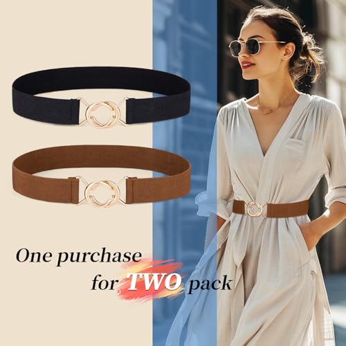 Maikun Women's Elastic Waist Belt for Dresses