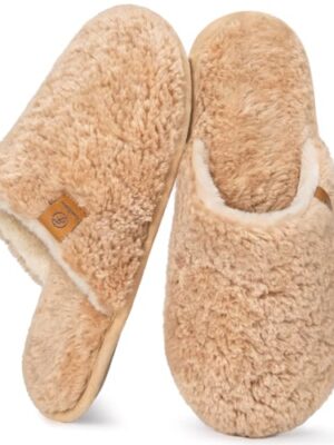EverFoams Women's Cosy Shearling Memory Foam Slippers