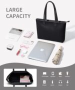 KALIDI Waterproof PU Tote Bag for Women, Large, Zipper