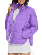 Orolay Women's Lightweight Puffer Jacket with Stand Collar