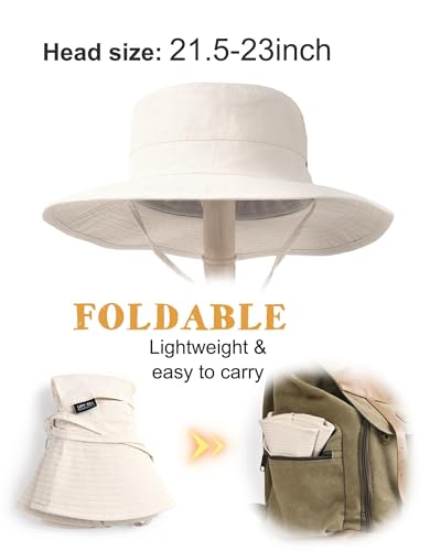 FURTALK Women Sun Hat with Ponytail Hole, UPF 50+