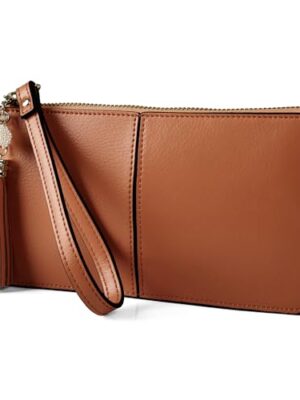 Befen Leather Wristlet Clutch Purse, Large Wallet for Women