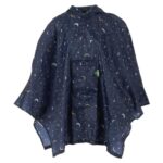 ECO CHIC Waterproof Foldable Adult Rain Poncho with Hood