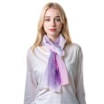 Lamca Chiffon Floral Print Scarf - Lightweight Shawl