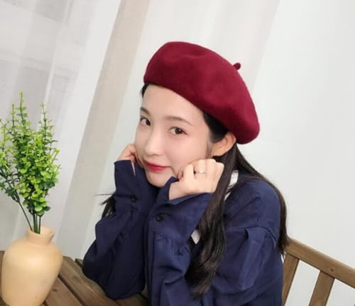 Lafefe Wool Beret - Claret (Autumn/Winter Retro)