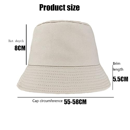 Ramoni Foldable Summer Bucket Hat for Men & Women (Beige)
