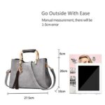 NICOLE&DORIS Women PU Leather Gray Handbag with Tassel