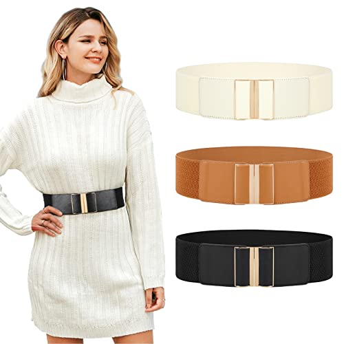 WERFORU Women's Elastic Vintage Stretchy Belt for Dresses