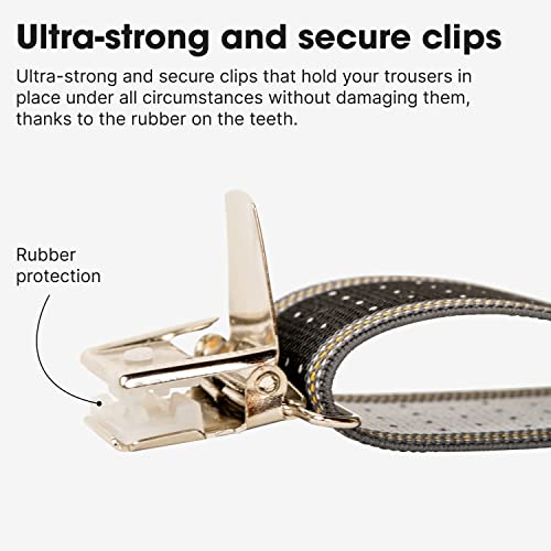Pierrot Men's Heavy Duty Adjustable Elastic Braces