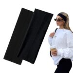 7cm Wide Black Headbands, 2-Pack for Women & Men