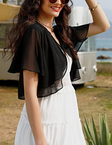 Aottori Women Bolero Shrug Chiffon Cropped Cardigan