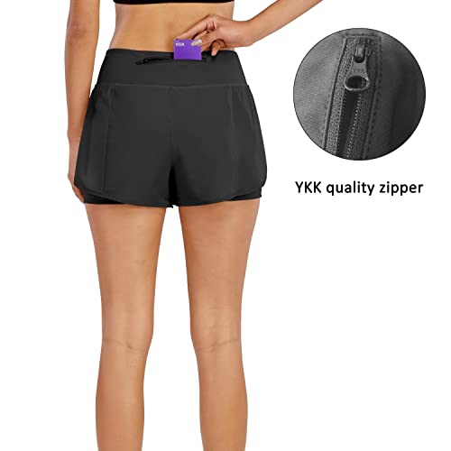 COTOP Women's 2-in-1 Lightweight Quick Dry Running Shorts