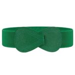 WERFORU Women Stretchy 8-Shaped Buckle Elastic Waist Belt