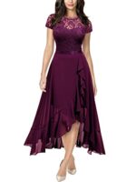 MIUSOL Women's Elegant Floral Lace Maxi Dress