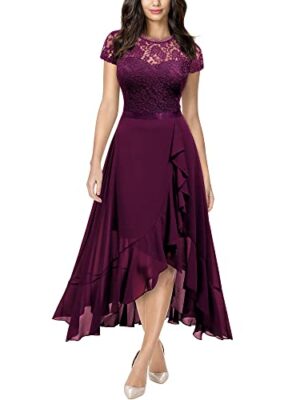 MIUSOL Women's Elegant Floral Lace Maxi Dress