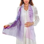 Lamca Chiffon Floral Print Scarf - Lightweight Shawl