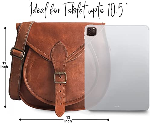 Rustic Town Leather Crossbody Satchel Bag for Women