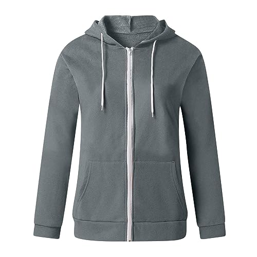 Women's Zip Up Hoodie Casual Jacket with Pockets, UK 8-16