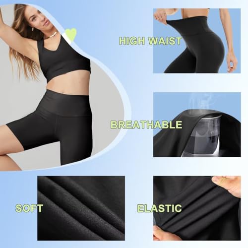 TNNZEET Women's High Waisted Cycling Shorts for Gym