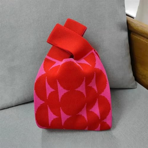 Knot Wrist Bag Handmade Knit Handbag Women Casual Tote