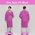 Vicloon Waterproof Adult Poncho, 2PCS, Reusable, with Hoods