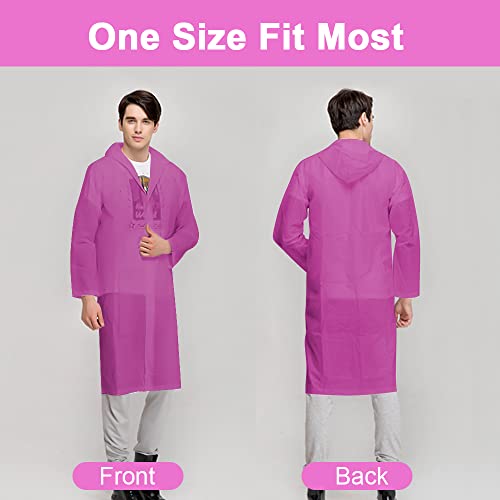 Vicloon Waterproof Adult Poncho, 2PCS, Reusable, with Hoods