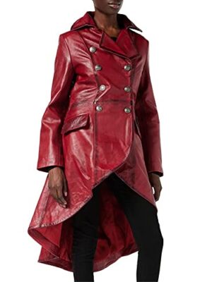 Xposed Ladies Leather Gothic Jacket Victorian Style