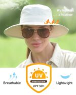 FURTALK Women Sun Hat with Ponytail Hole, UPF 50+
