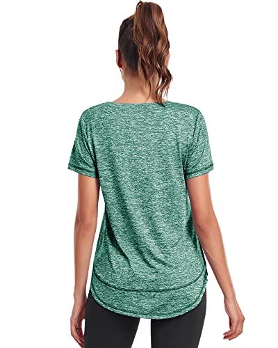 Deaviya Women's Short Sleeve Workout T-Shirt, Loose Fit