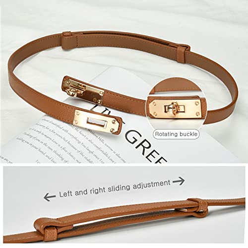 LumiSyne Women Skinny Leather Belt Adjustable Slim Waist