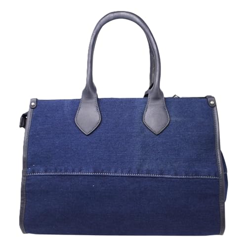ER Direct Large Denim Tote Bag with Detachable Strap