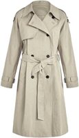 Women's Casual Windproof Trench Coat with Belt, S-2XL