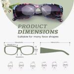LVIOE Polarised Rectangular Sunglasses with UV Protection