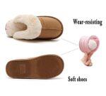 Misolin Women's Memory Foam Fluffy Slippers, Indoor/Outdoor