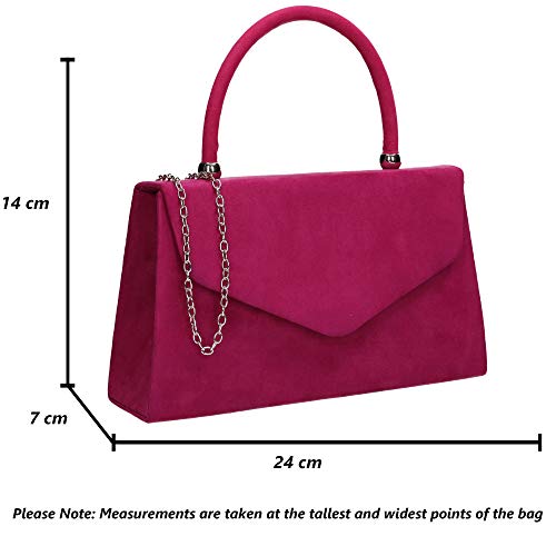 SwankySwans Women's Kendall Suede Party Clutch Bag