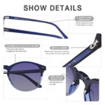DUCO Classic Round Polarized UV400 Vintage Sunglasses