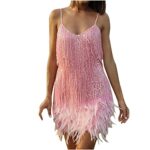 Summer Black Plus Size Formal Party Sequin Dress